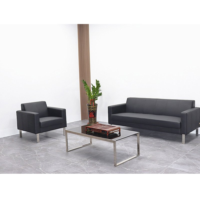 Zebai Foshan Leather Modern Office Furniture Office Sofa Living Room Sofa (ZB-F047)