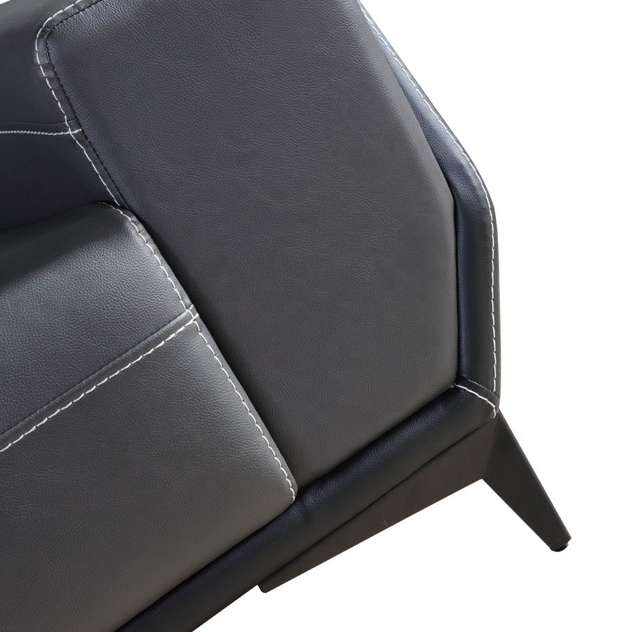 Modern Home Furniture Hot Sale New Italian Style Meeting Lobby Reception Couch Waiting Set Leather Office Sofa