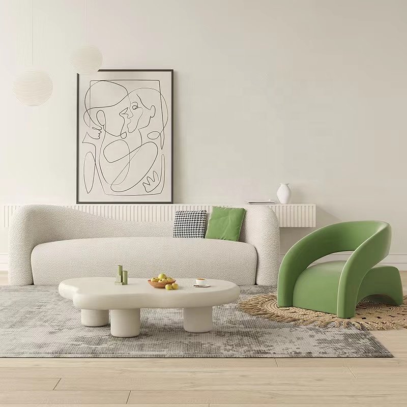 Fancy casual upholstery Fabric single sofa Irregular sofa chair living room