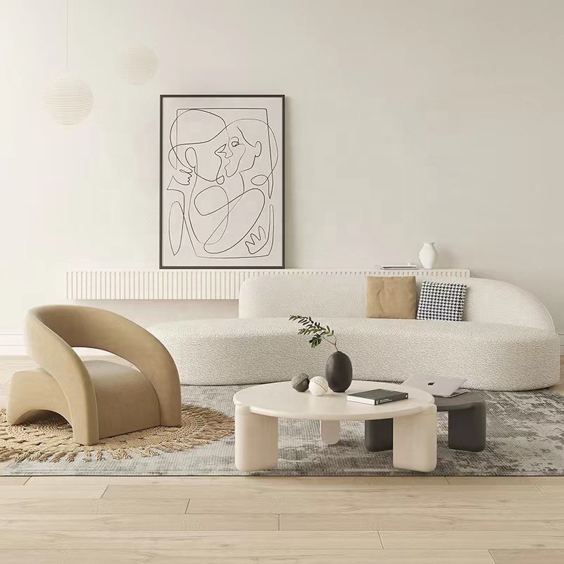 Fancy casual upholstery Fabric single sofa Irregular sofa chair living room
