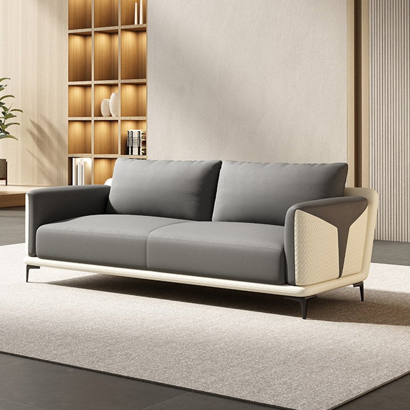 Custom High-End Modern Office Set Modular Coffee Table Casual Leather Reception Meeting Room Furniture Simple Office Sofas