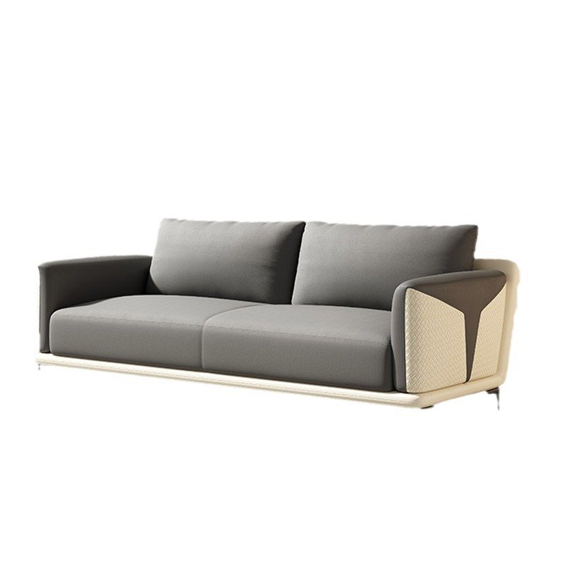 Custom High-End Modern Office Set Modular Coffee Table Casual Leather Reception Meeting Room Furniture Simple Office Sofas