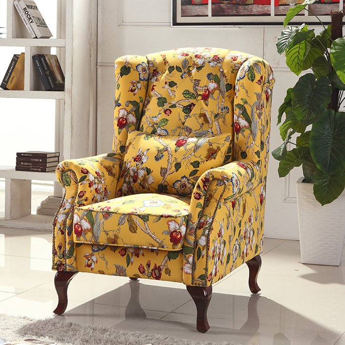 Euro American rustic style fabric sofa tiger chair LQ-D016#-1