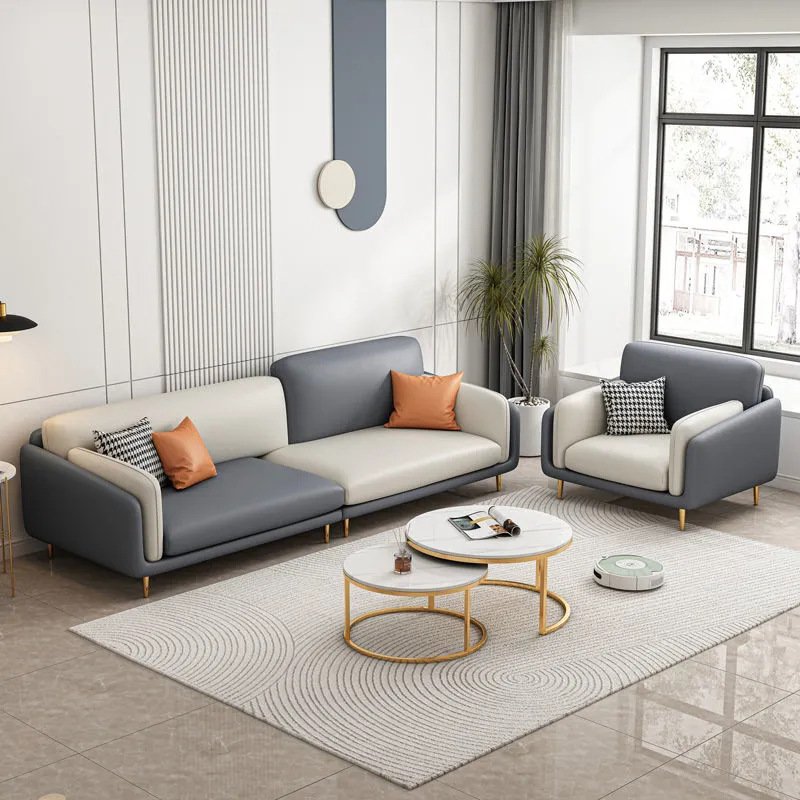 Nordic Light luxury no-wash Microfabric Sofa Home Furniture Sectional living room sofas