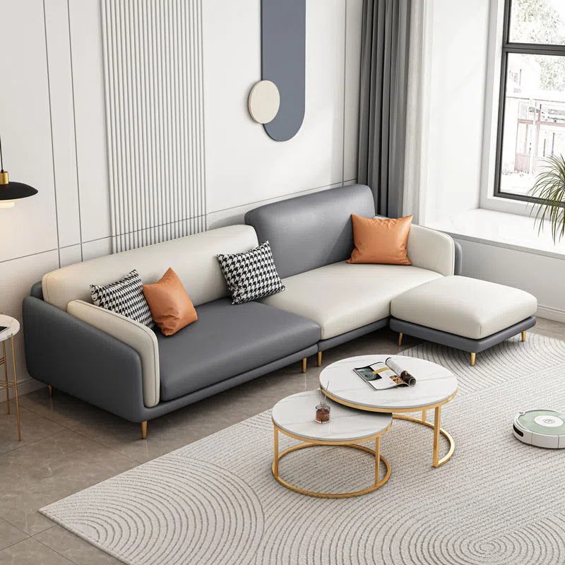 Nordic Light luxury no-wash Microfabric Sofa Home Furniture Sectional living room sofas