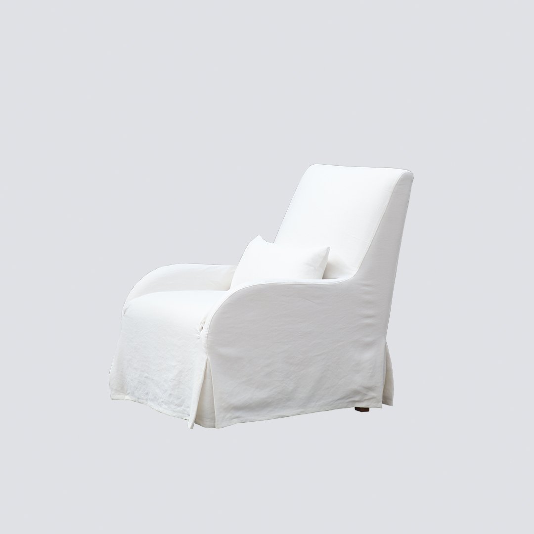 NS FURNITURE Nordic Italian Style Living Room Furniture Slipcover Sofa Single Couch One Seat Sofa Removable Cover Fabric Hotel