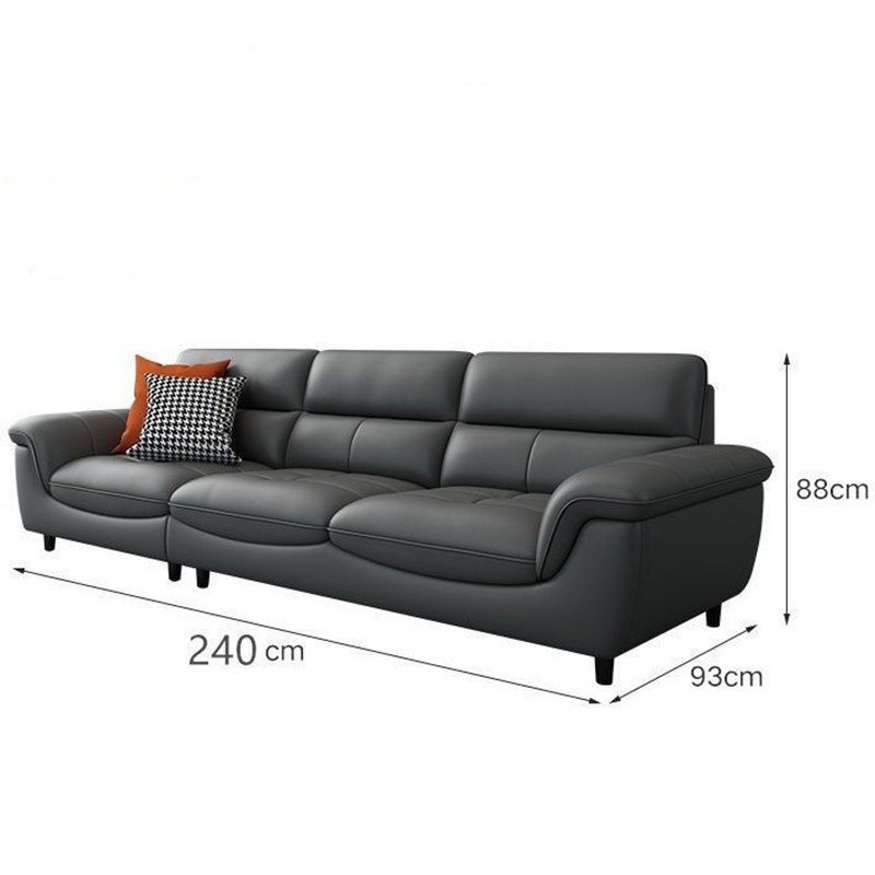 American style 3 seats office sofa furniture leather sofa solid wood frame sofa for living room office furniture