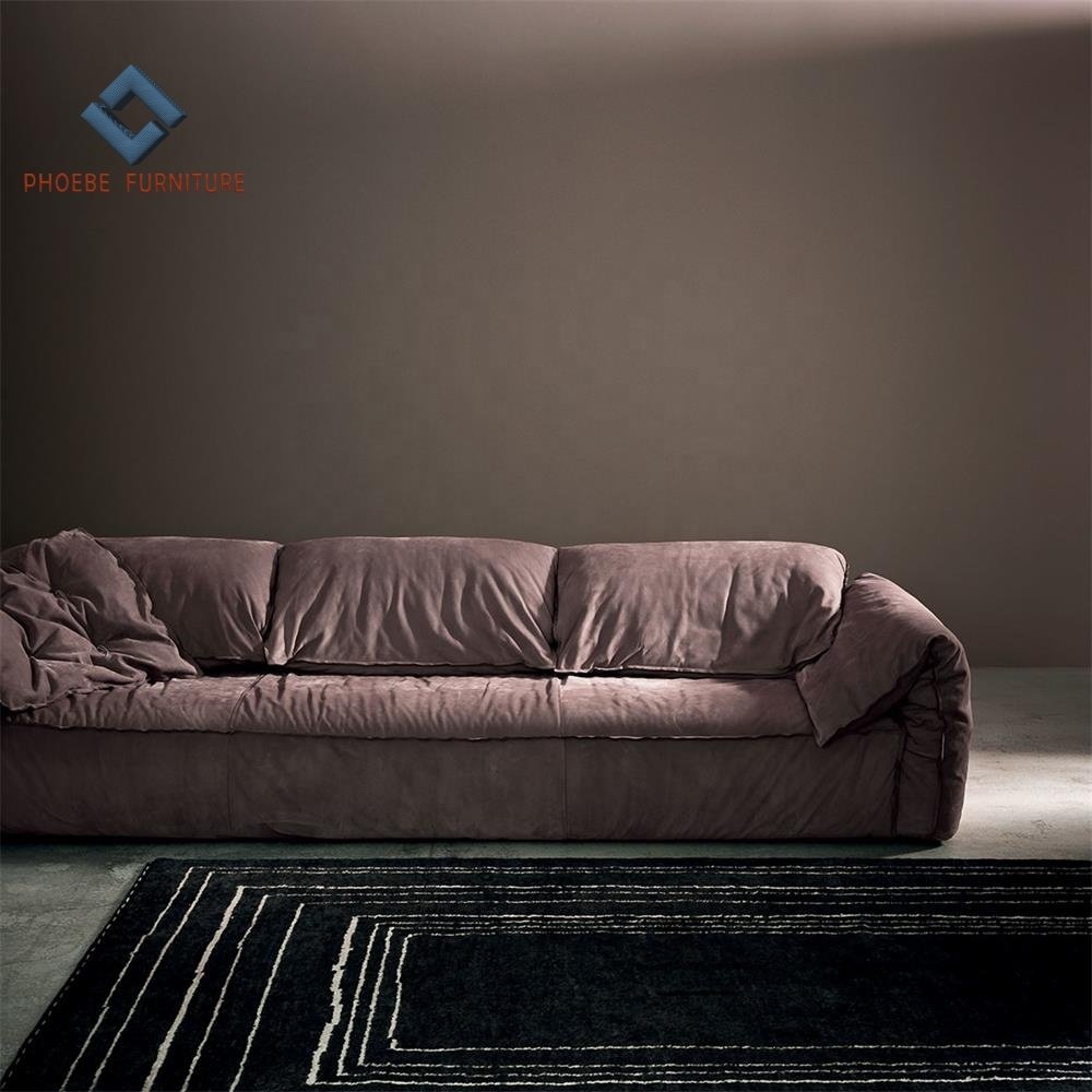 Nubuck fabric modern best price dubai italian design sofa set with folding arm and back