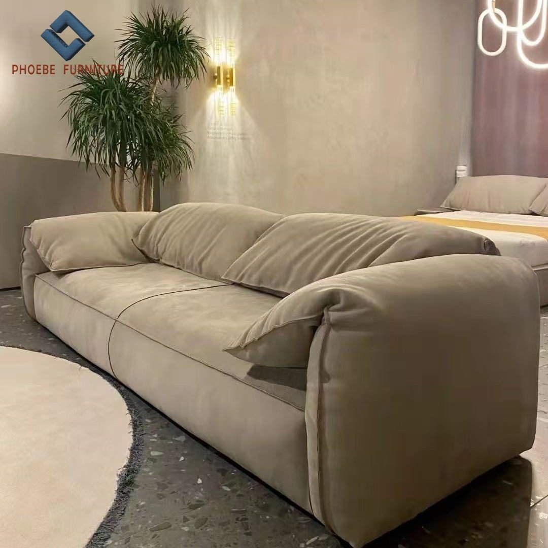Nubuck fabric modern best price dubai italian design sofa set with folding arm and back