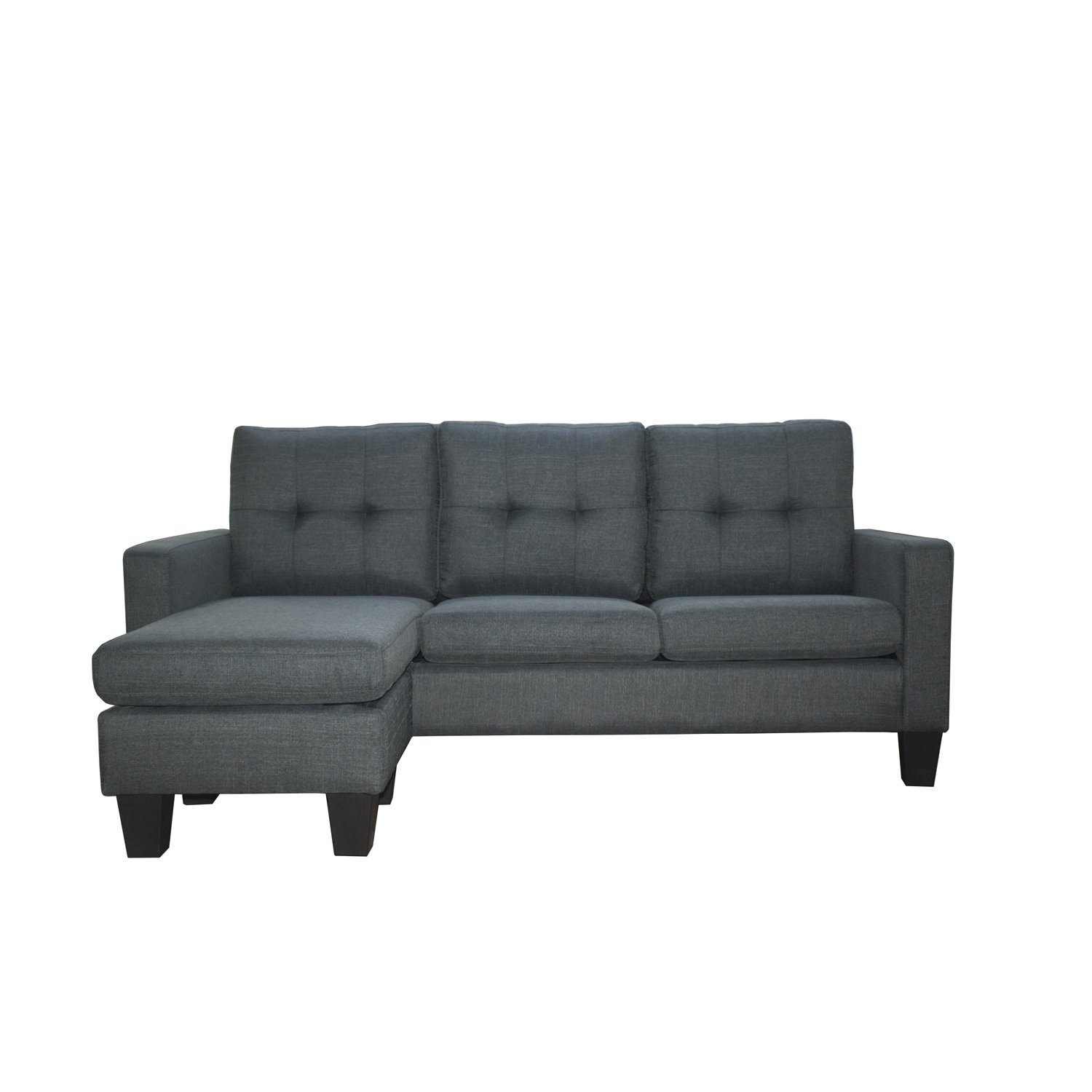 Modern living room furniture sofa sets Low Arm Reversible Sectional Sofa Living Room, Modern L-Shaped Fabric Couch