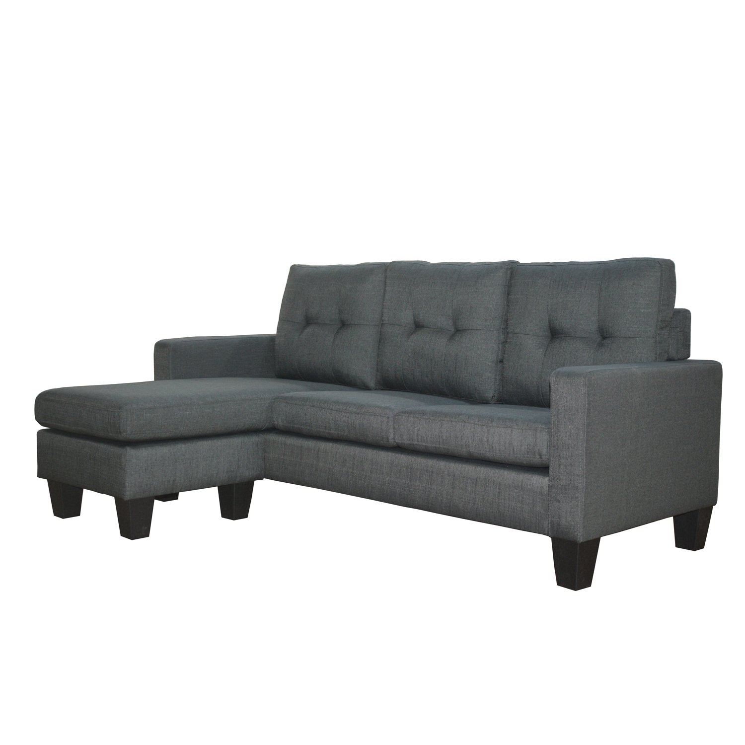 Modern living room furniture sofa sets Low Arm Reversible Sectional Sofa Living Room, Modern L-Shaped Fabric Couch
