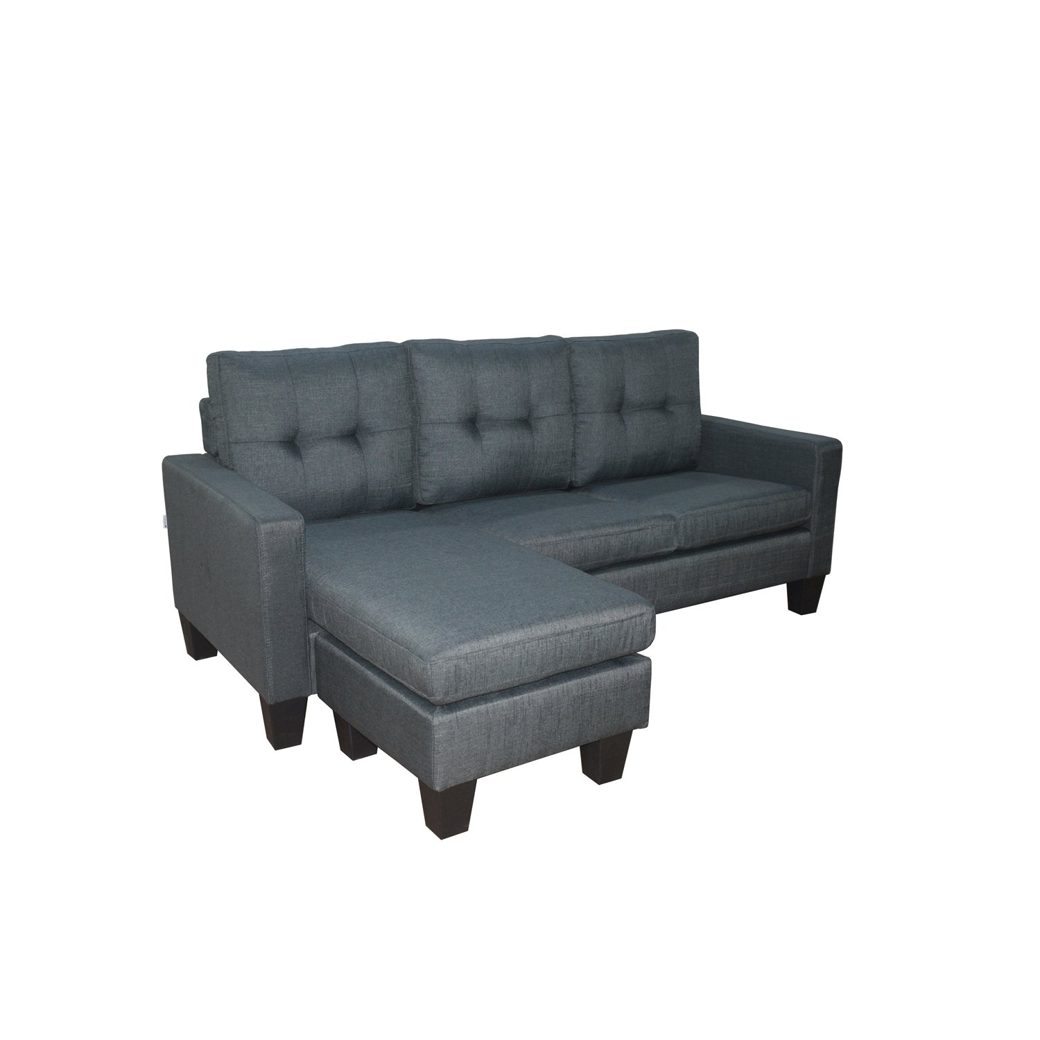 Modern living room furniture sofa sets Low Arm Reversible Sectional Sofa Living Room, Modern L-Shaped Fabric Couch
