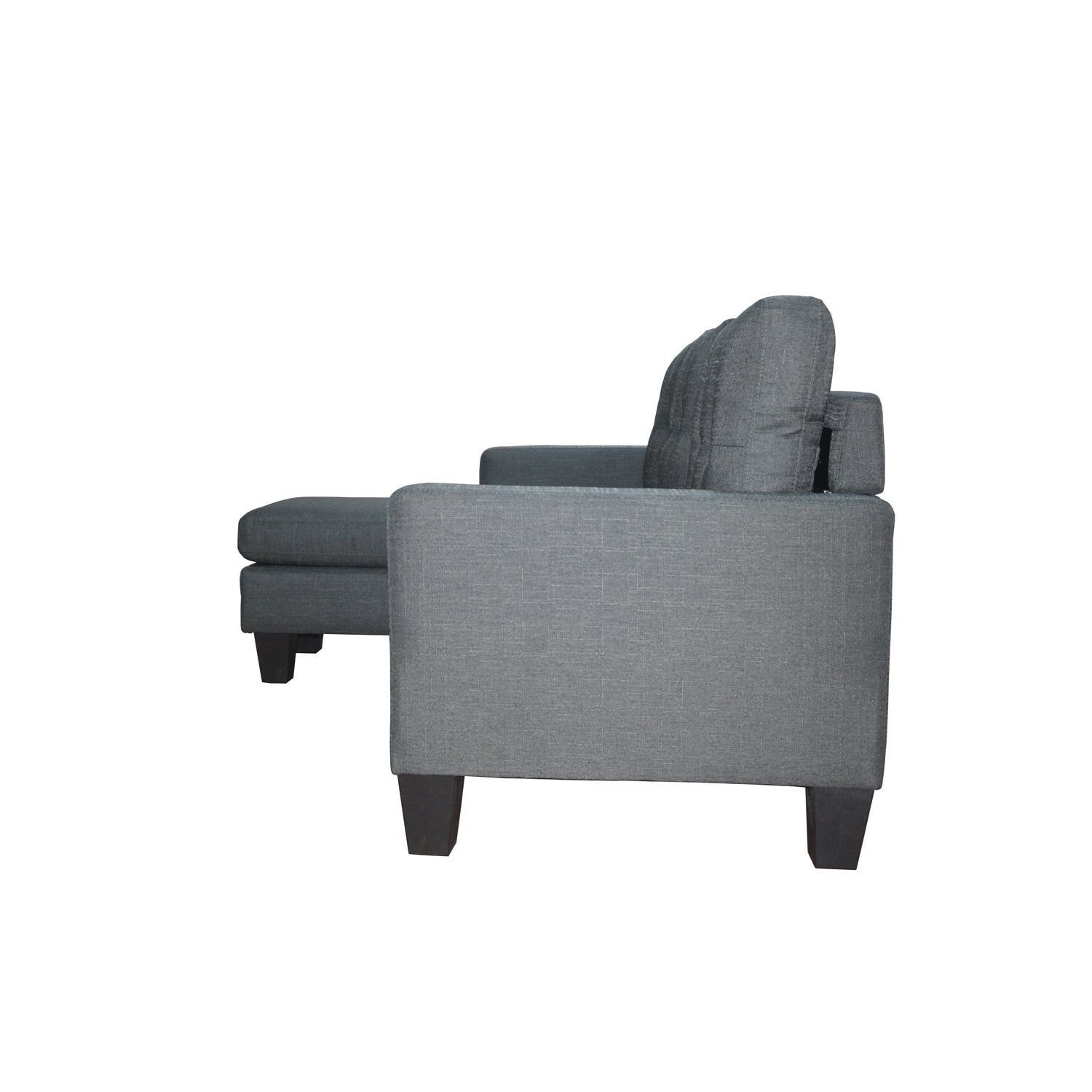 Modern living room furniture sofa sets Low Arm Reversible Sectional Sofa Living Room, Modern L-Shaped Fabric Couch
