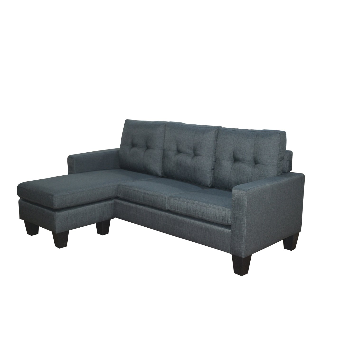 Modern living room furniture sofa sets Low Arm Reversible Sectional Sofa Living Room, Modern L-Shaped Fabric Couch