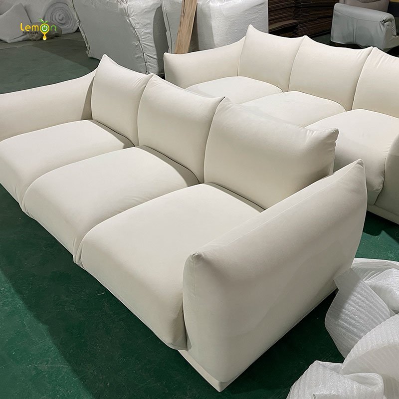 Luxury Simplicity Design compressed sofa nordic living room furniture velvet sofa sectional couch sofa set