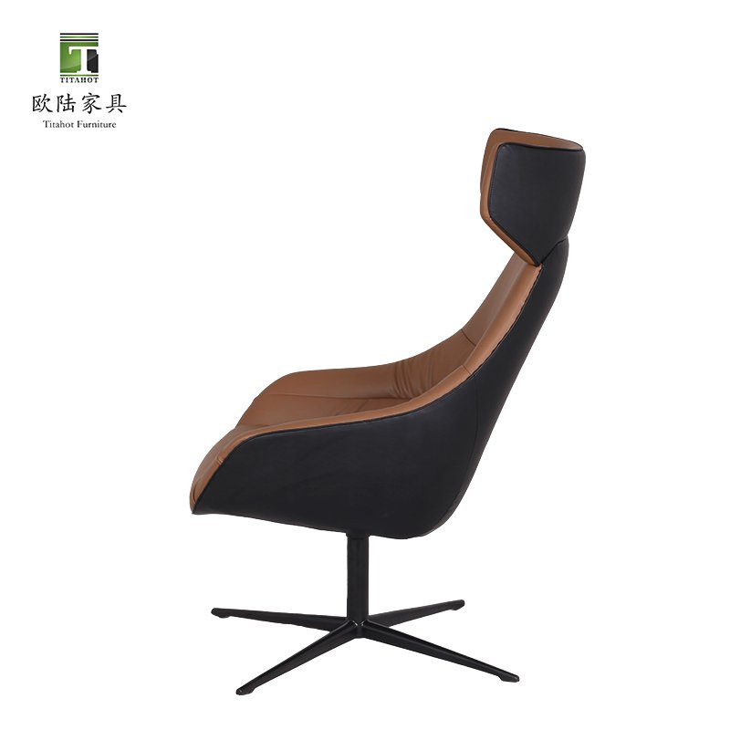 TITAHOT Nordic High Quality Luxury Living Room Furniture Modern Creative Design Saddle Leather Lounge Chair OEM ODM Custom