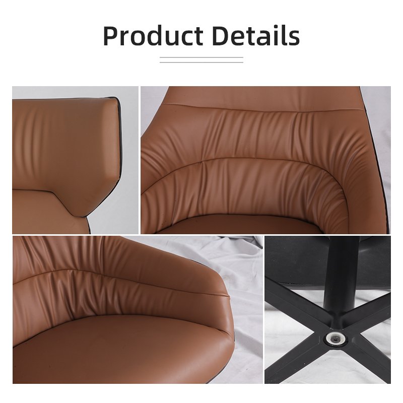 TITAHOT Nordic High Quality Luxury Living Room Furniture Modern Creative Design Saddle Leather Lounge Chair OEM ODM Custom