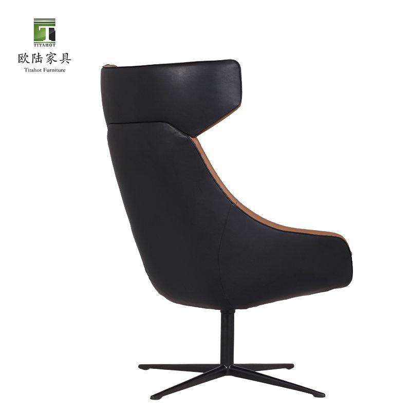 TITAHOT Nordic High Quality Luxury Living Room Furniture Modern Creative Design Saddle Leather Lounge Chair OEM ODM Custom