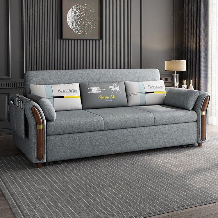 Multi-purpose sofa cum bed fabric folding sleeper living room sofa bed furniture with storage