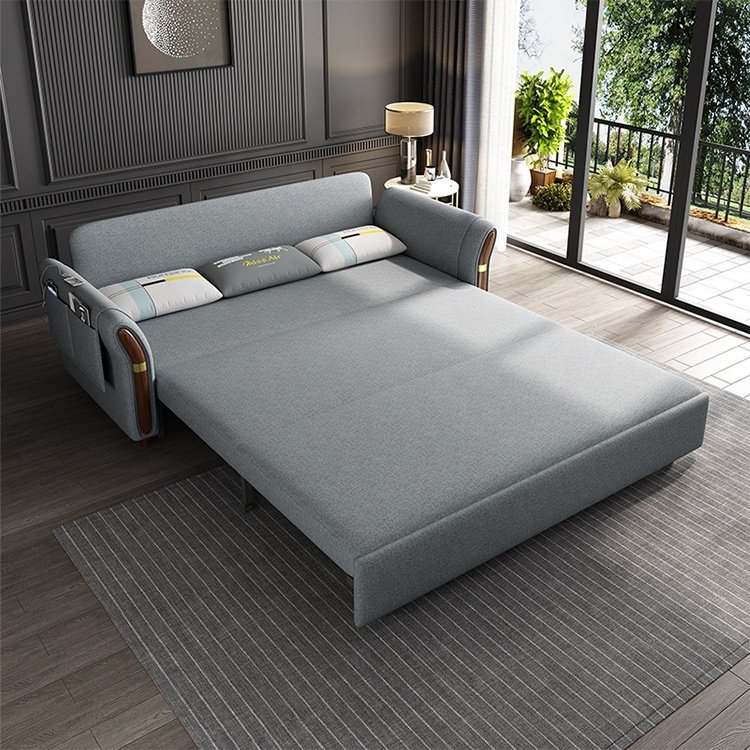 Multi-purpose sofa cum bed fabric folding sleeper living room sofa bed furniture with storage