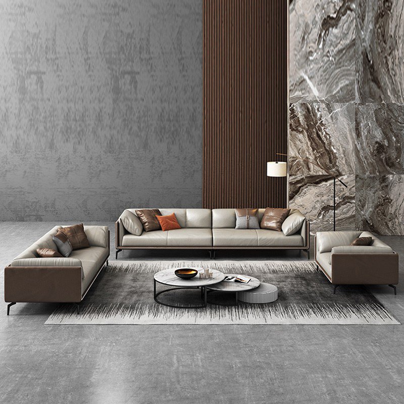 Modern Minimalist Office Sofa Business Reception and Negotiation Set for Living Room for Three People