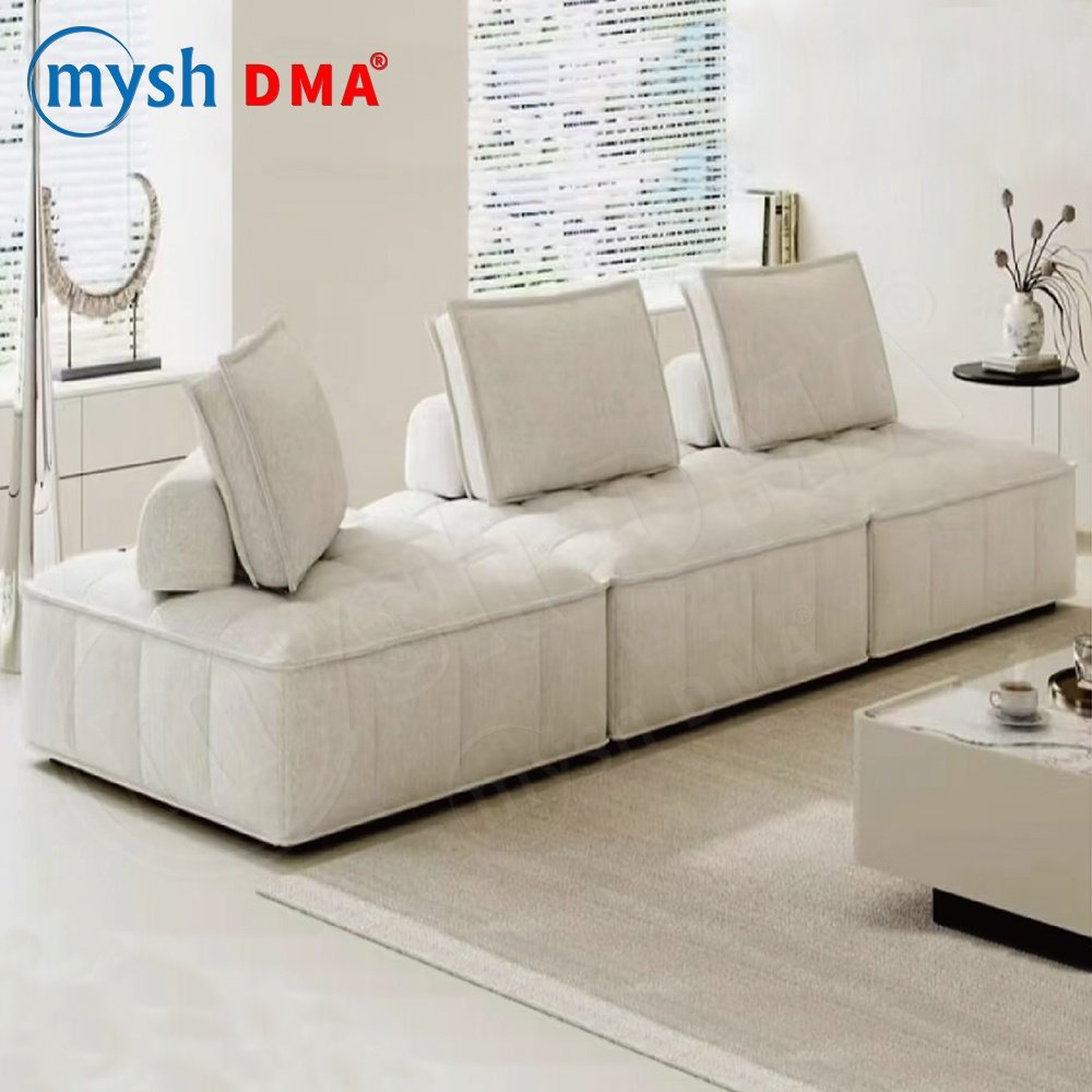 Factory sales living room furniture new design sponge foam fashion vacuum tofu block compression modern fabric home office sofa