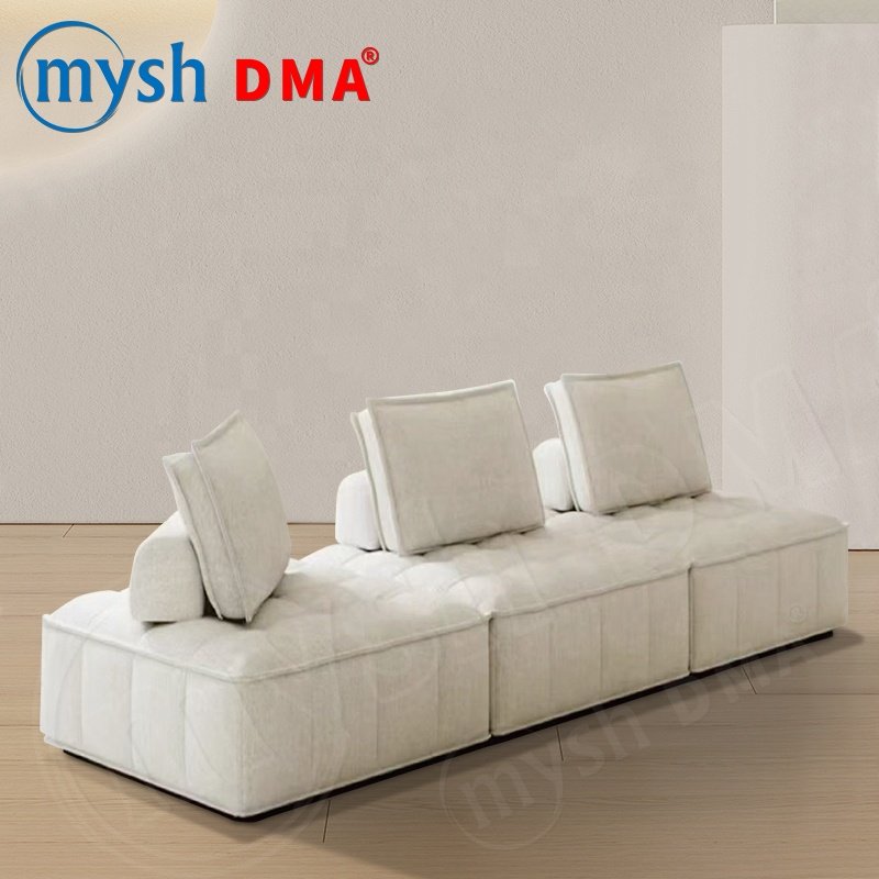 Factory sales living room furniture new design sponge foam fashion vacuum tofu block compression modern fabric home office sofa