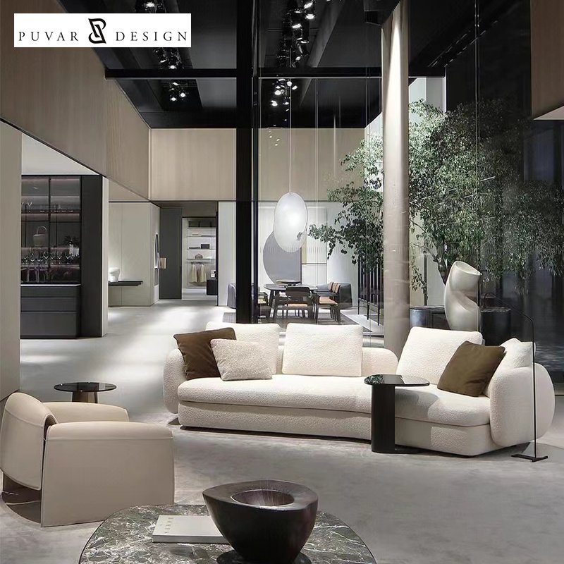 Turkey Modern Minimalist Living Room Furniture Classic L Shape Modular White Fabric Sofa
