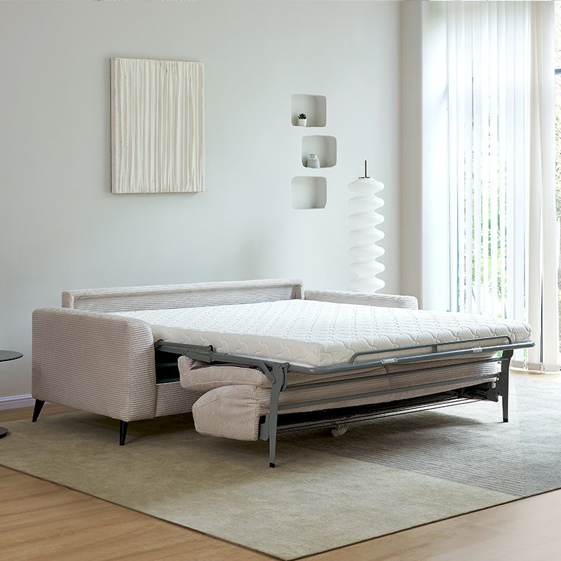 Foldable corduroy sofabed living room furniture sofa cum bed modern folding couch sleeper sofa cama Divano for hotel and villa