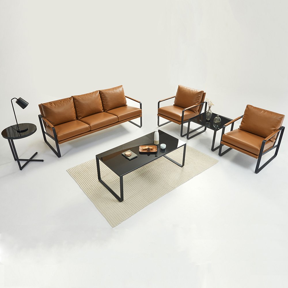 custom logo leather furniture red chair grey office sofa
