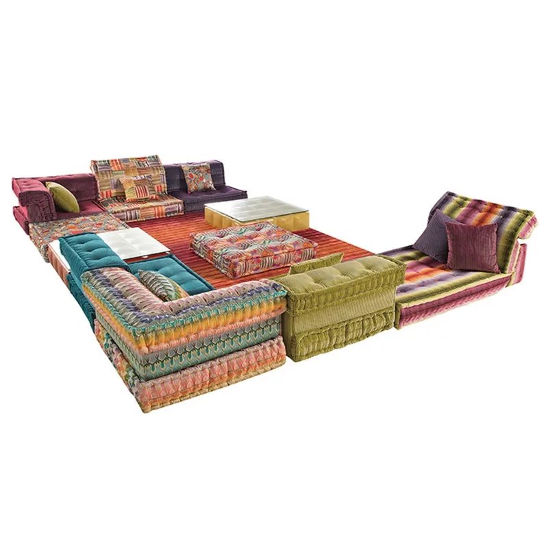 Living Room Furniture Italian Luxury Villa Sofa Floor Modular Set Mah Jong Sofa Sectional Couch Modern Mahjong Sofa