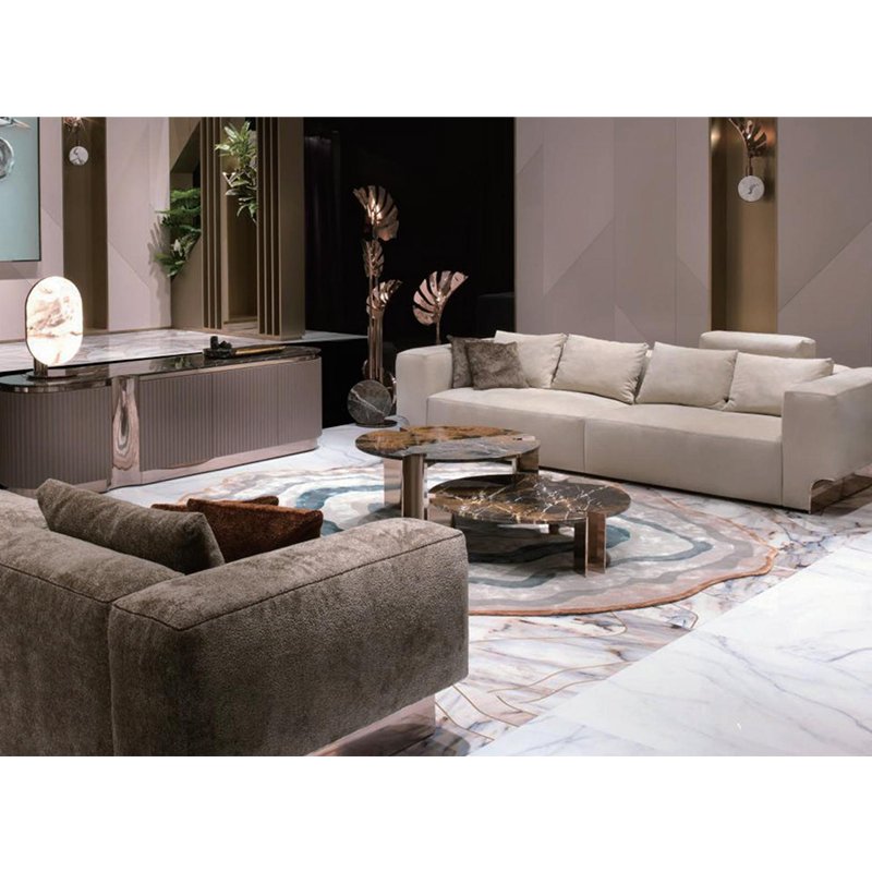 Hot Style Easy Clean Living Room Furniture Modern Leather Sofa Set Luxury Matte Leather Sofa