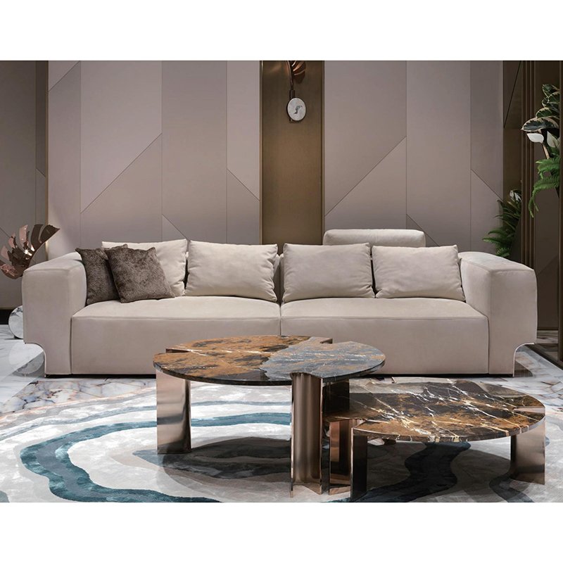 Hot Style Easy Clean Living Room Furniture Modern Leather Sofa Set Luxury Matte Leather Sofa