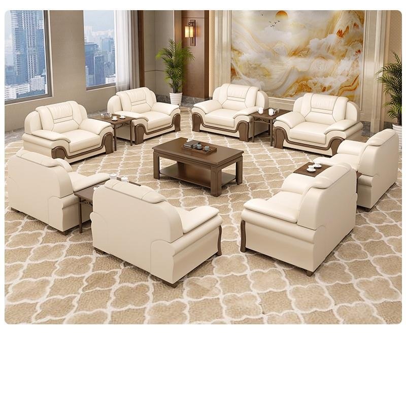 Office sofa modern business reception single seat two seat three seat high level sectional sofa set