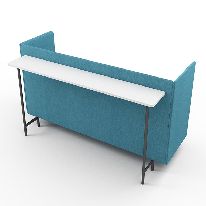 Luxury Waiting Rooms Meeting Pod High Partition Back Soundproof Private Reception Lounge Office Sofa With Bookshelf