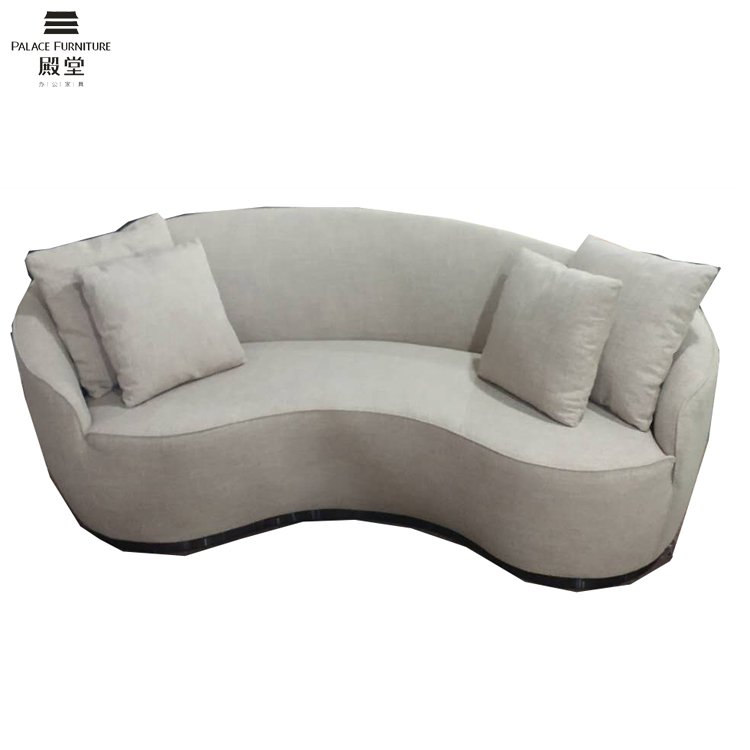Round Fabric Hotel Sofa for Lobby reception C Shaped Office Furniture Sofa set