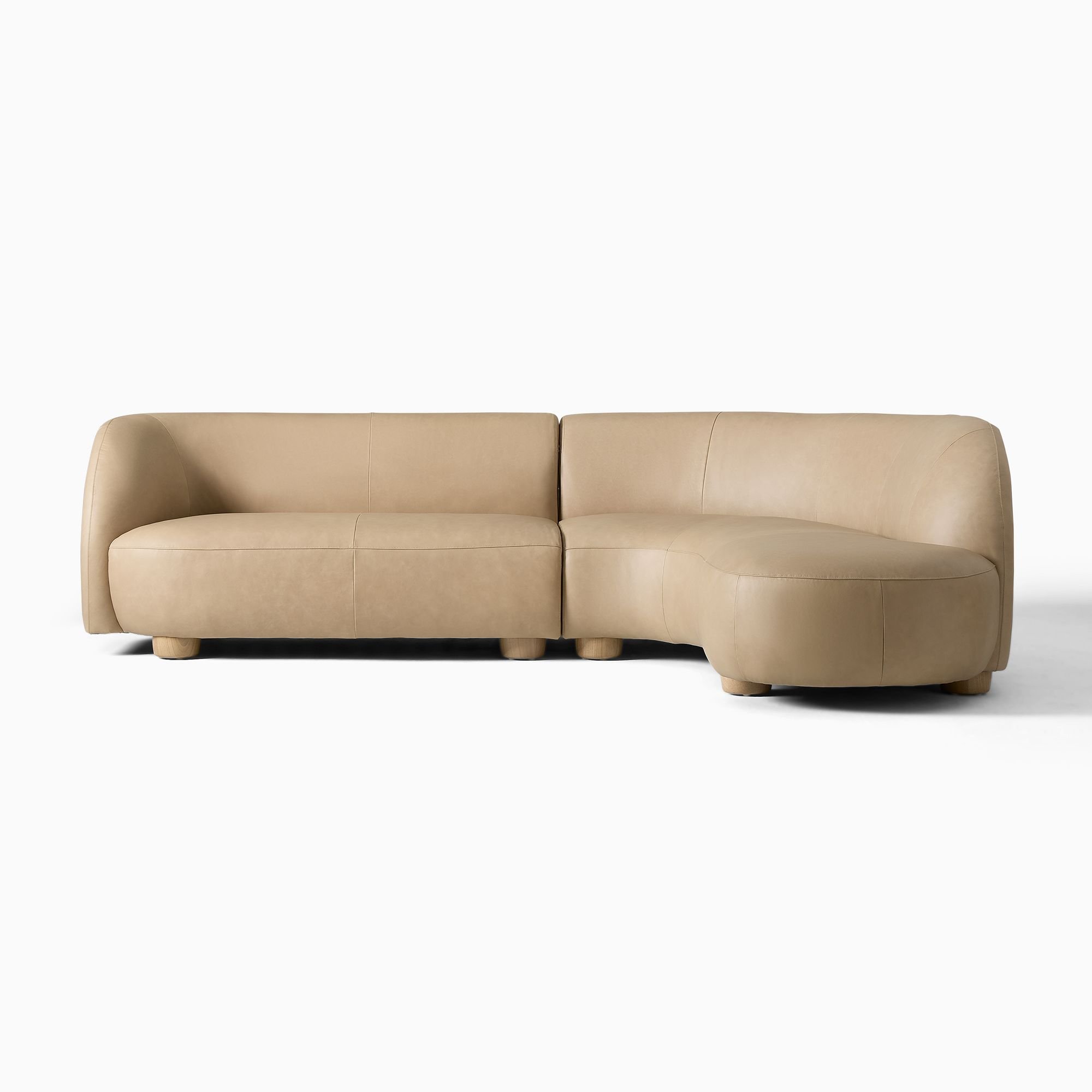 Attalah 2 pieces modern casual sofa made of quality solid teak wood frame and thick foam seat with PU leather fabric for indoor.