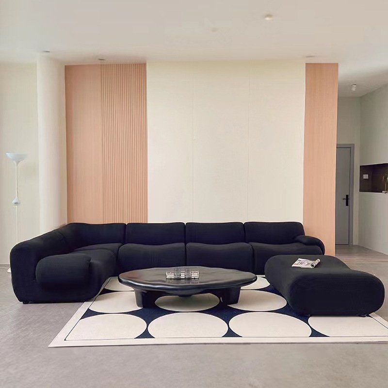 modern luxury compressed foam vacuum sealed package sectional sofa modular couch for living room