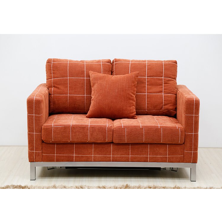 Modern Metal folding apartment hotel quality stainless steel leg living room furniture sofa beds factory outlet