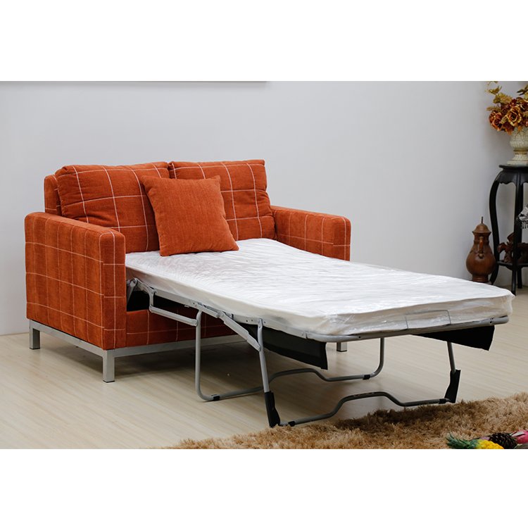 Modern Metal folding apartment hotel quality stainless steel leg living room furniture sofa beds factory outlet