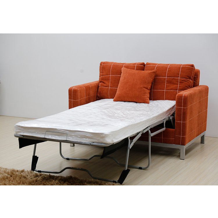 Modern Metal folding apartment hotel quality stainless steel leg living room furniture sofa beds factory outlet