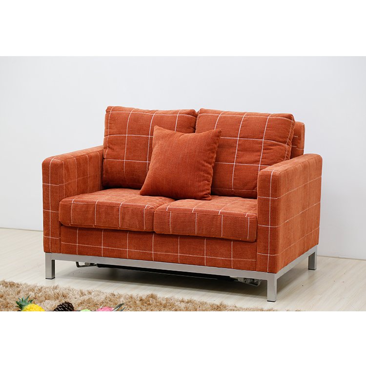 Modern Metal folding apartment hotel quality stainless steel leg living room furniture sofa beds factory outlet
