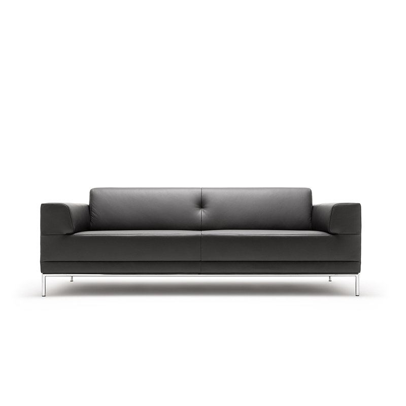 China Factory Professional Customization PU Leather 3 Seat Office Sofas