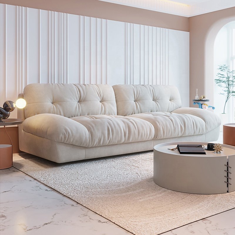 Simple Luxury Home Furniture Strong Visual Three-dimensional Comfortable Fluffy Fabric Sofa