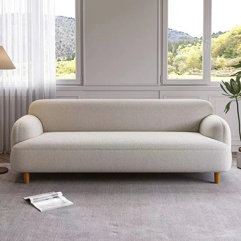 Linen Fabric Velvet Sofa Furniture Living Room with 2 Seater, Modern Nordic Office Sofa Couch