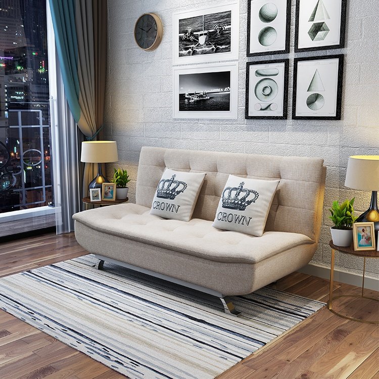 Modern fabric folding sofa cum bed couch living room furniture sofa