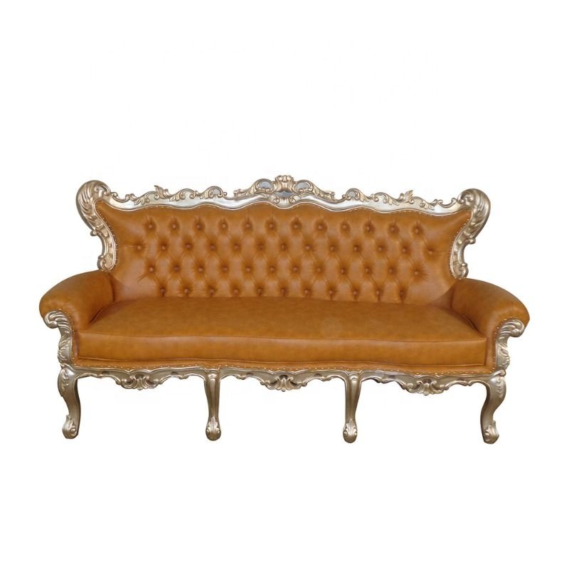 Baroque Sofa Set French Style Living Room Sofa Set Solid Wood Coffee Table and Sofa for Antique Living Room Furniture and Hotel