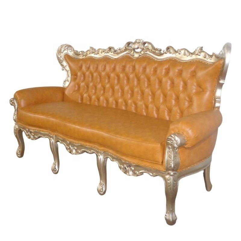 Baroque Sofa Set French Style Living Room Sofa Set Solid Wood Coffee Table and Sofa for Antique Living Room Furniture and Hotel