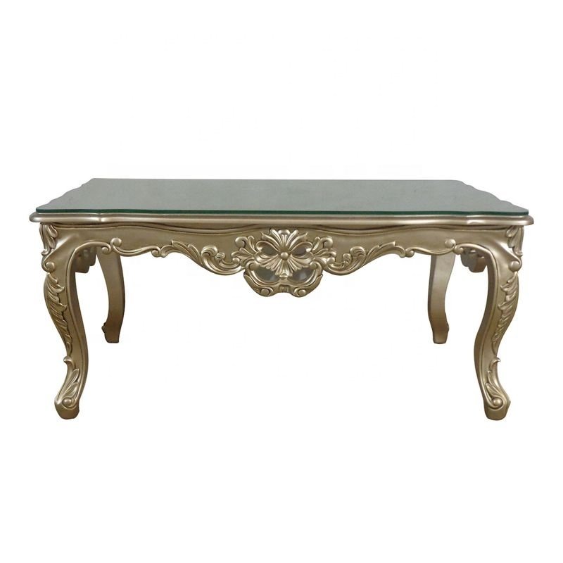 Baroque Sofa Set French Style Living Room Sofa Set Solid Wood Coffee Table and Sofa for Antique Living Room Furniture and Hotel