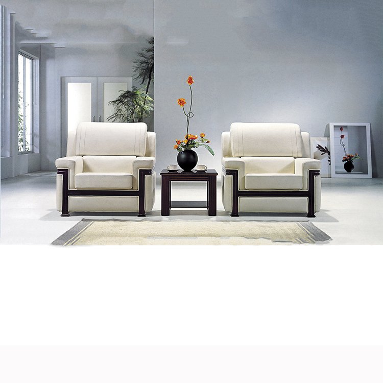 KL-S017 kaln office furniture modern OEM product customized leather material office sofa green material reception/waiting room
